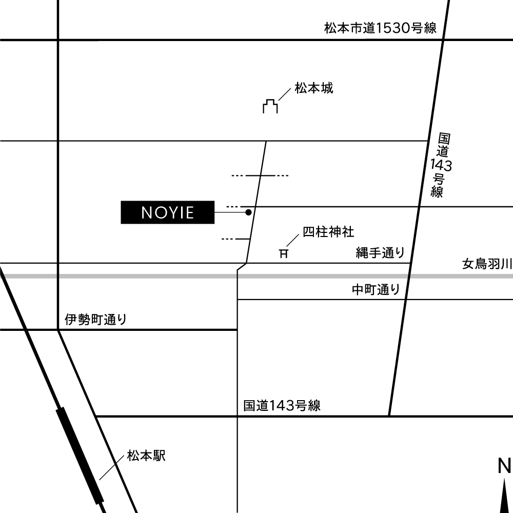 NOYIEの位置を記した地図